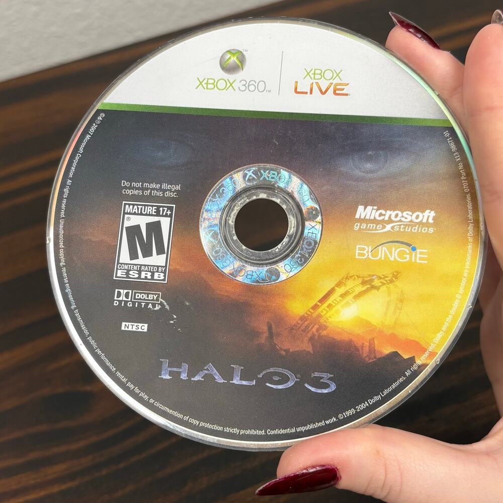 Xbox 360 Halo 3 Disc Only Retro Gaming 2000s Microsoft Game Physical Media